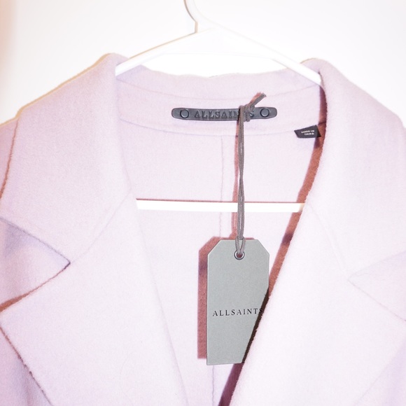 ALL SAINTS WOMENS SAMMY COAT LILAC - Picture 3 of 5